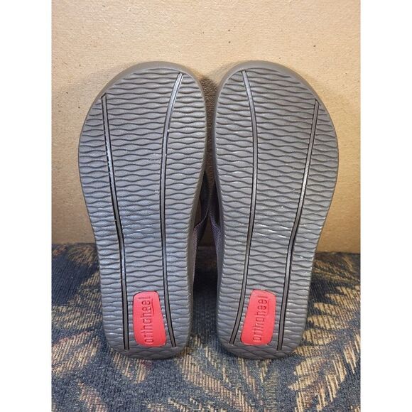 Orthaheel Unisex Brown and Tan Wave Toe Post Sandals- Size M7//W8 main image 7